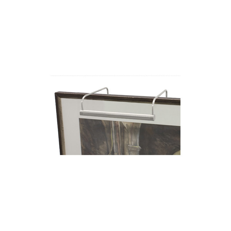 Frame Mounted Picture Light, Satin Nickel, 7.5" H x 21" W x 8" D