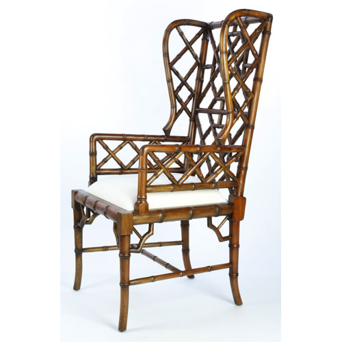 Bloomsbury Market Hallam Chinese Chippendale Wingback Chair | Wayfair