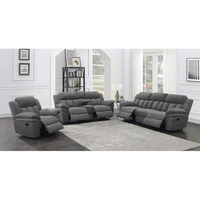 Roby Upholstered Motion Sofa Charcoal
