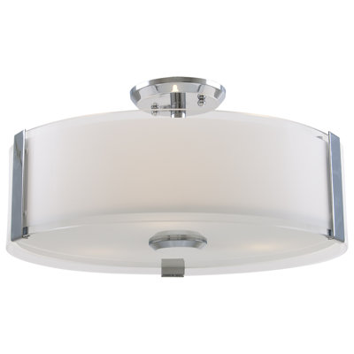 Deja Glass Semi Flush Mount
