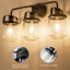 3 lumières avec abat-jour en verre transparent, applique moderne, luminaire d'intérieur industriel pour salle de bain, salon, chambre à coucher, évier de cuisine, douille E26, [sans ampoule]-1006834930