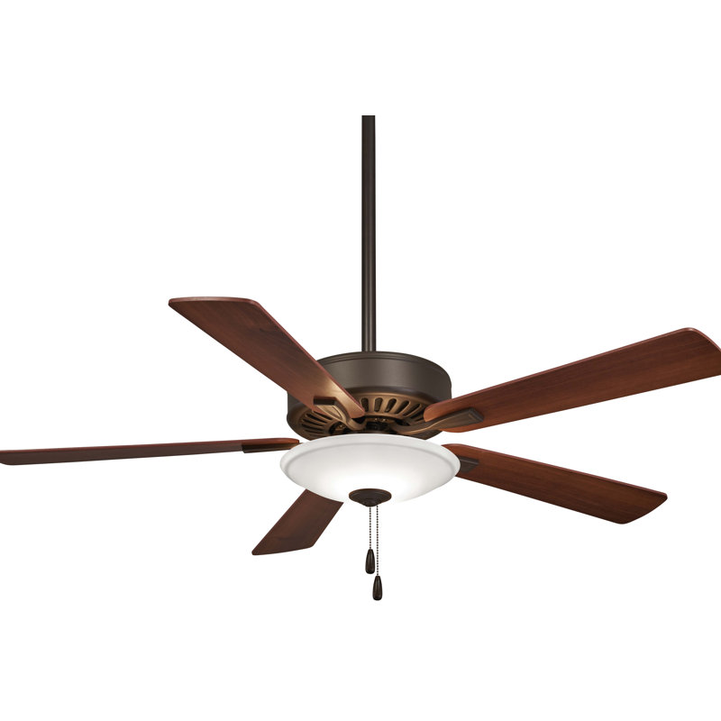 52'' Contractor 5 - Blade LED Standard Ceiling Fan with Pull Chain and Light Kit Included