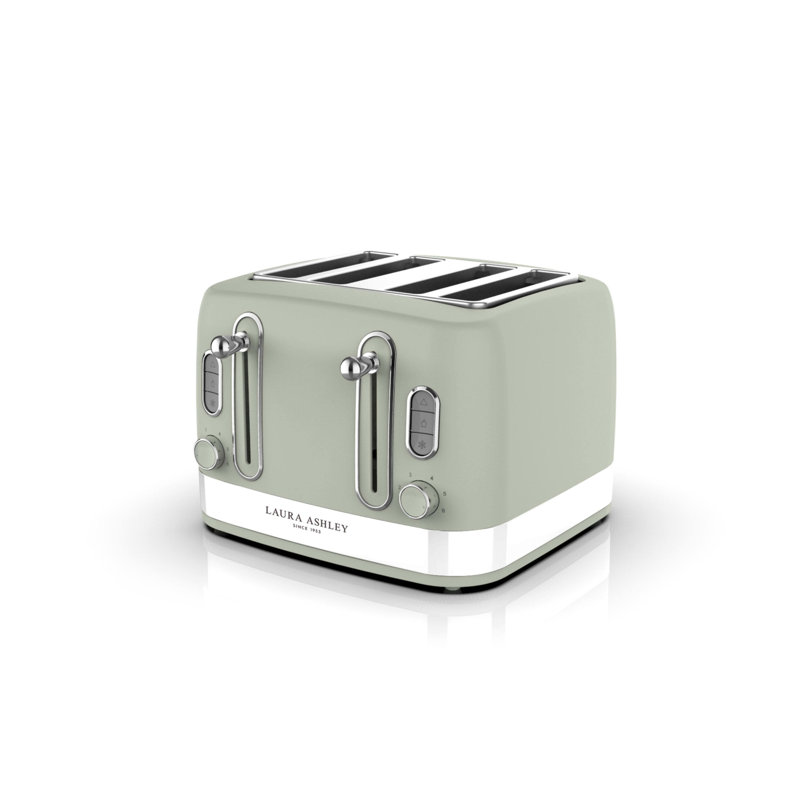 Laura Ashley VQSBT842 4 Slice Toaster, Sage Leaf