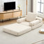 37" Foldable Woven Linen Accent Sofa Chair With Detachable Armrest-110811185
