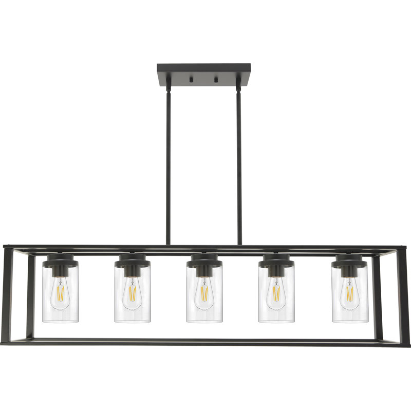 Rawland 5 - Light Kitchen Island Pendant, Black, 41.3" H x 36.2" W x 8.66" D