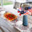 Fireworks Table Runner 4Th Of July Patriotic Memorial Day Independence Day Holiday Kitchen Dining Table Decoration,Holiday Burlap Table Cover, 13 X 70 Inch, Americana Stars, Red, White, Blue.