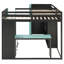 Lit mezzanine simple en L en bois-1825641335