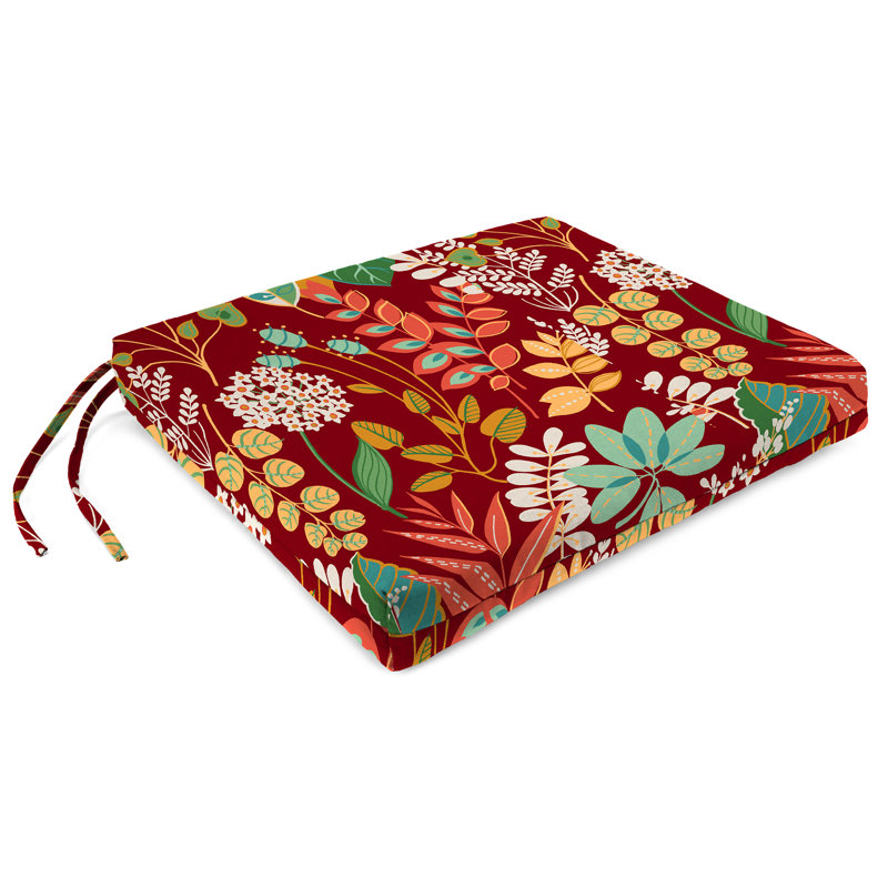 19" x 17" Outdoor Seat Cushion with Ties (Set of 2)