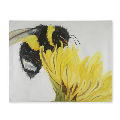Napperon contemporain en polyester bourdon jaune - Décoration intérieure