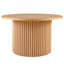 Table basse ronde en placage de bois, table basse en MDF avec base en métal, table d'appoint pour salon, salle de réception-215023182