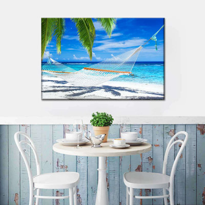 Hammock On The Beach Canvas Print
