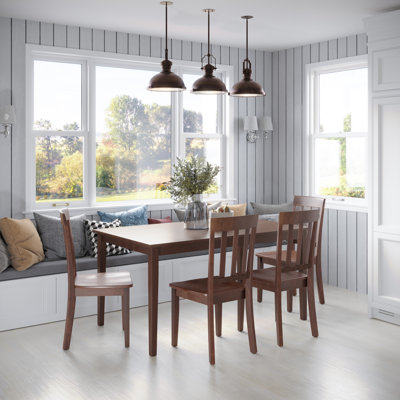 Five Piece Contemporary Solid Wood Dining Set