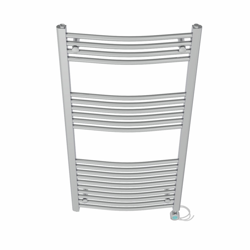 Curved Towel Rail Heated Towel Rails, 120" H x 60" W x 5.6" D, Chrome