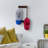 Wall Mounted Wood Hat Cap Coat Hooks Rack