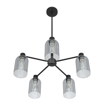 Lustre cylindrique unique à 5 lumières Lochemeade