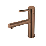 Whitehaus Collection Stainless Steel Single Lever Kitchen Faucet with Pull-Out Spray Head