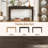 Chery 52'' Wooden Curved Console Table With 3 Concealed Drawers-1309619022