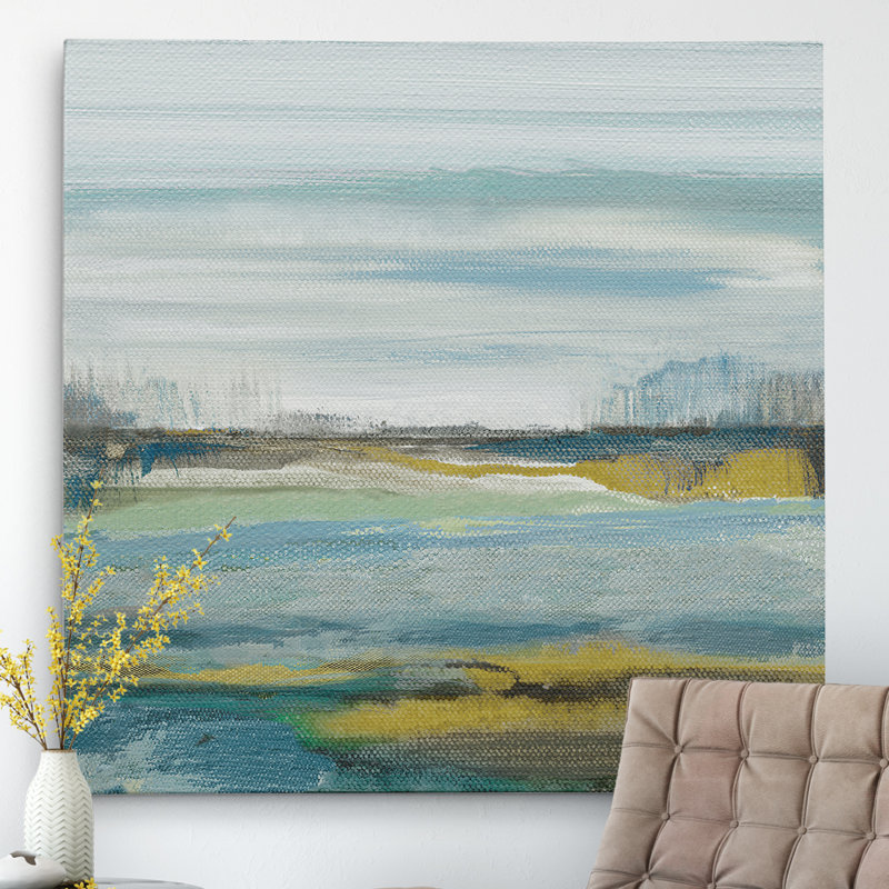 « lewbeach ii », reproduction de peinture à l’huile sur toile tendue, H 16 po x l 16 po x P 1,5 po, Toile tendue