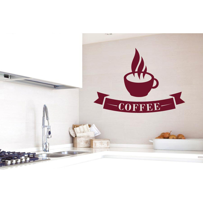 Food & Beverage Wall Decal, Large, Burgundy