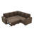 Pull-Out Sofa Bed Sectional With Cup Holders-1608898812