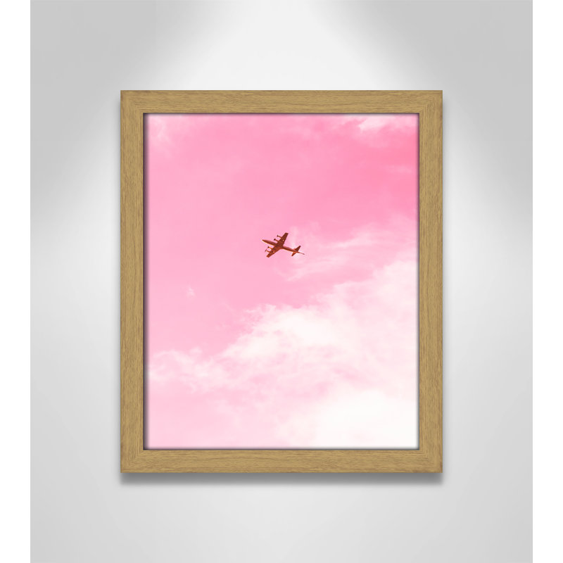 «Flight Through Cotton Candy Skies» par J Lee - impression d'un seul cadre, H 15 po x l 13 po x P 0,75 po, Brown