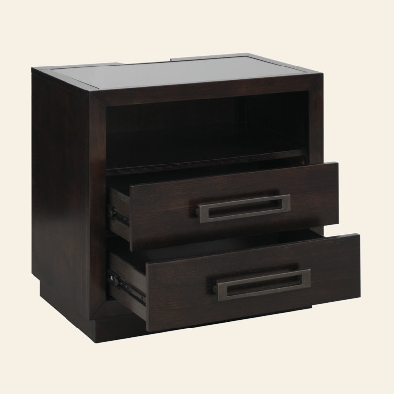 Table de chevet 2 tiroirs Isaam