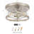 Alixandra 2-Light Flush Mount Clear Glass Ceiling Light with Metal Frame-78105888