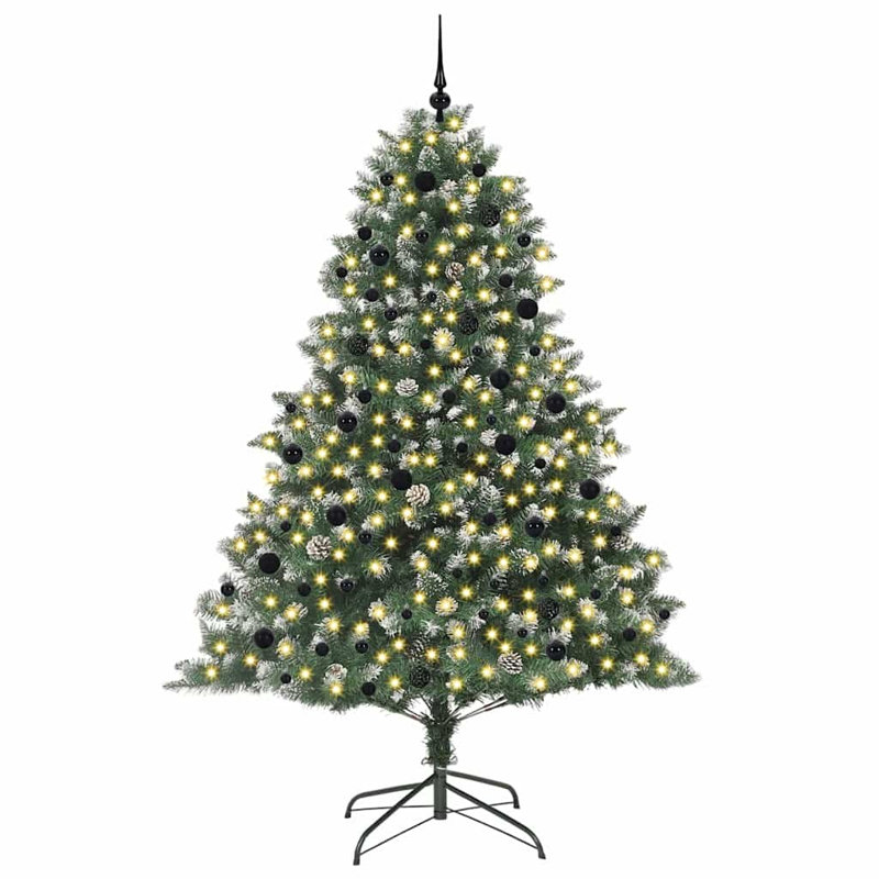 Artificial Christmas Tree with Stand, 7.87' H, Black
