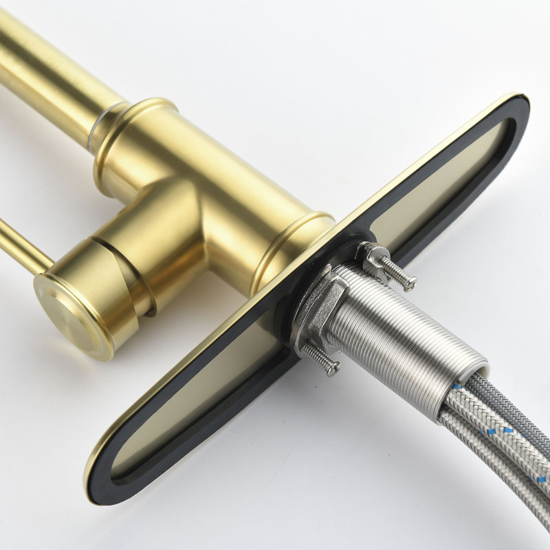 Golden Yard Pull Down Kitchen Faucet, Brass