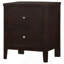 Garrett Cappuccino 2-Drawer Rectangular Nightstand-409626773