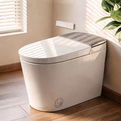 EPLO Modern One-Piece Smart Toilet with Luxury Foam Shield, Elongated Bidet Seat, Auto Open/Close, and Blackout Flush,Internal Tank Powerful Flush, Full Bowl Clean