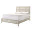 Cadre de lit grand lit blanc antique, style contemporain, panneau encastré, matériau en bois, chambre à coucher, sommier à ressorts requis, pièce de chambre à coucher, conception, assemblage simple