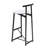 Metal Bar Stool with Backrest (Set of 3)