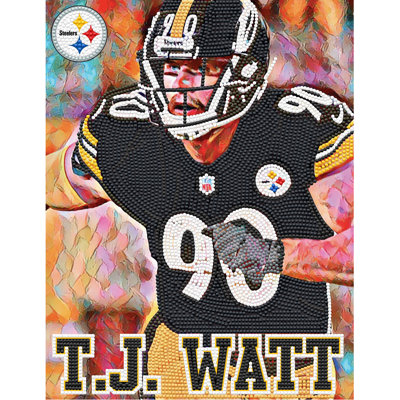 NFL-PA PITTSBURGH STEELERS T.J. WATT DIAMOND PAINTING CRAFT KIT
