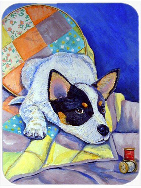 East Urban Home Australian Cattle Dog Sew Perfect Glass Cutting Board