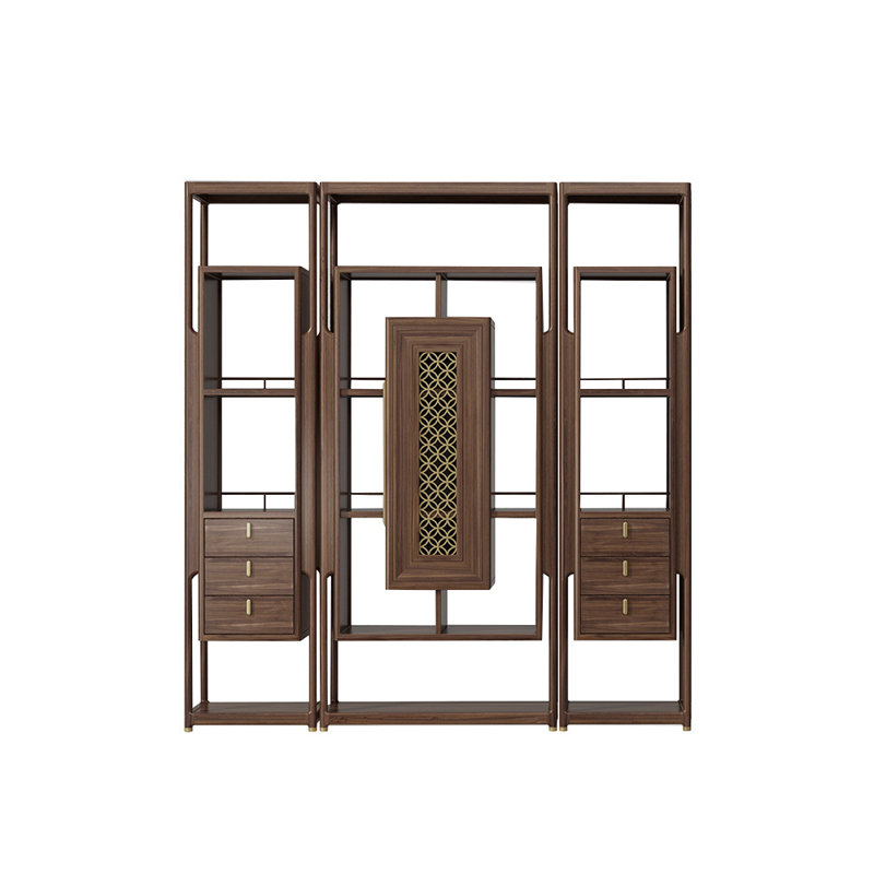 Bibliothèque de plancher de style chinois de luxe