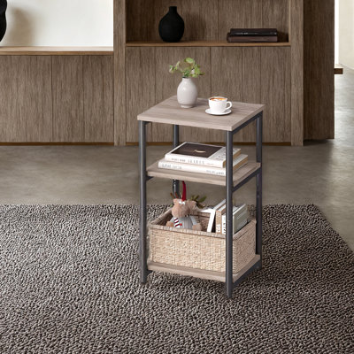 Side Table, Small End Table, Tall Nightstand For Living Room, Bedroom, Office, Bathroom by 17 Stories