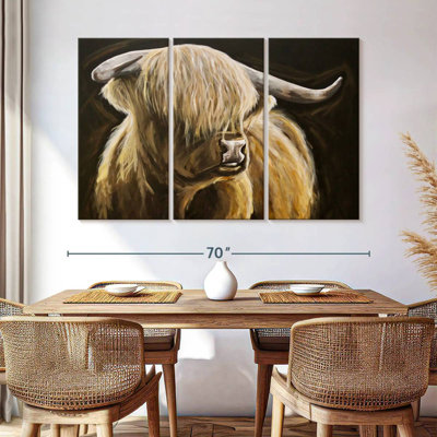 Brampt Highland Cow On Black I
