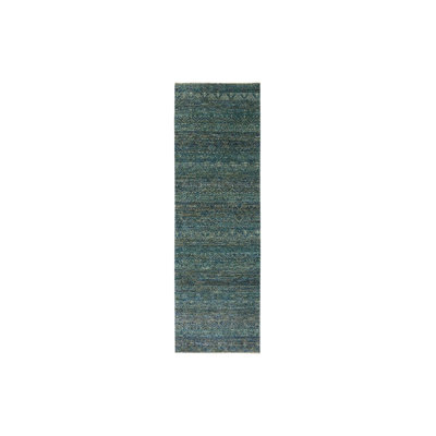 2'6"x8' Green Kohinoor Herrita Green 100% Wool Hand Knotted Oriental Rug EB89A45068264040A77808043E34375D
