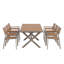 U_Style Faites l'expérience de la liberté de manger en plein air avec un ensemble flexible comprenant six chaises et une table qui s'étend de 62,9 à 82,6 pouces pour des arrangements personnalisés-890334789