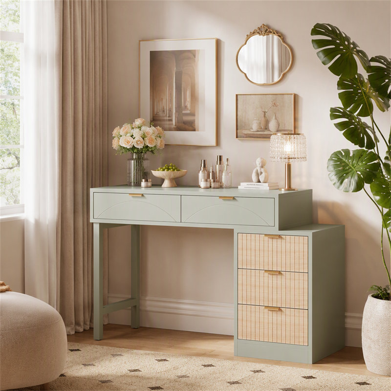 Bureau d'ordinateur 55 po, bureau d'étude moderne, Mint Green