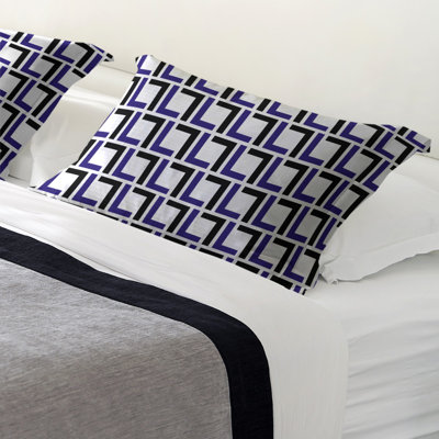 Polyester Geometric Sham Set