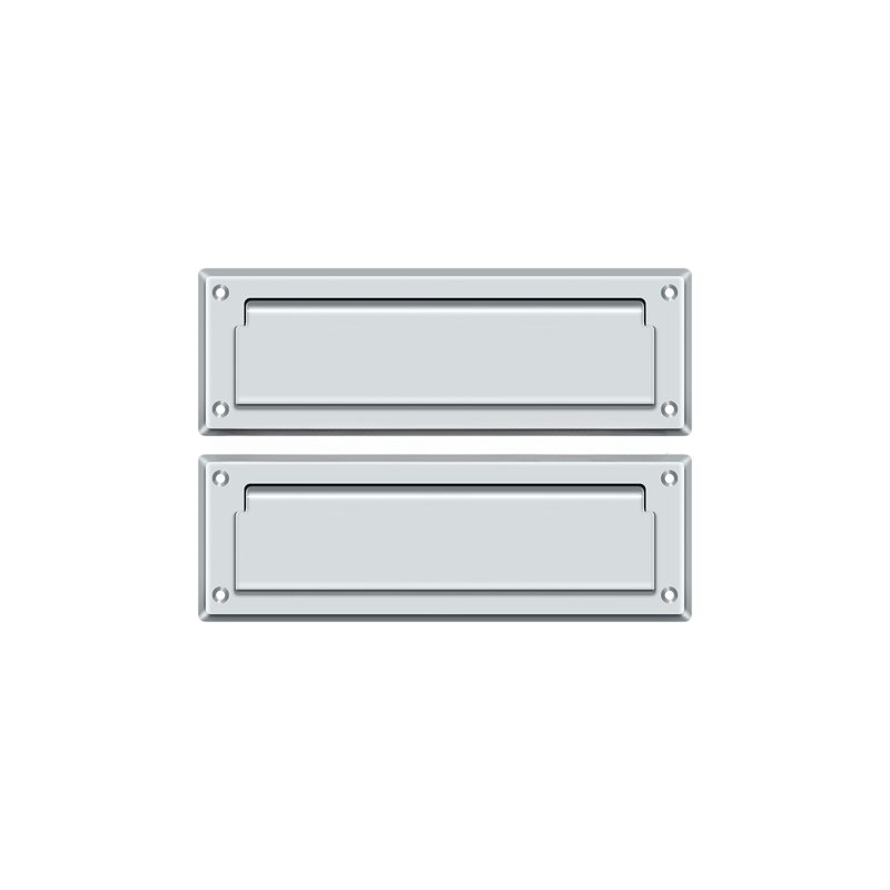 9" in x 3" Brass Mail Slot, Polished Chrome