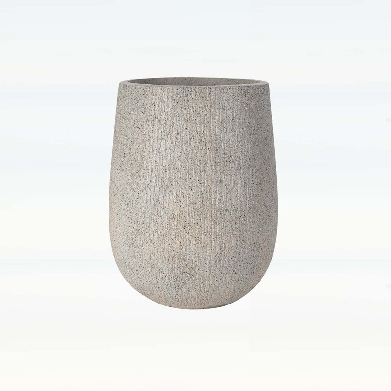 Ensemble de 3 pots à fleurs en forme d'œuf pour l'extérieur MGO, Gray