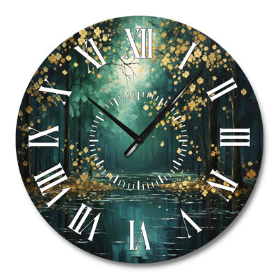 Horloge murale Bold Forest Emerald Canopy III - Paysages