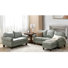 Genuine Leather 3-Piece Living Room Sectional Sofa with Leather Ottoman