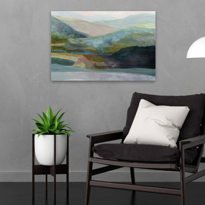 Misty Morning - Paysages, ensembles de montagnes, art bleu