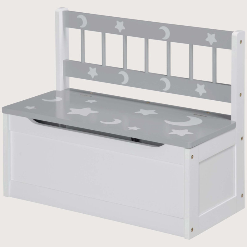 Toy Box, Storage Bench With Large 27 L Interior, Bench Seat With Storage