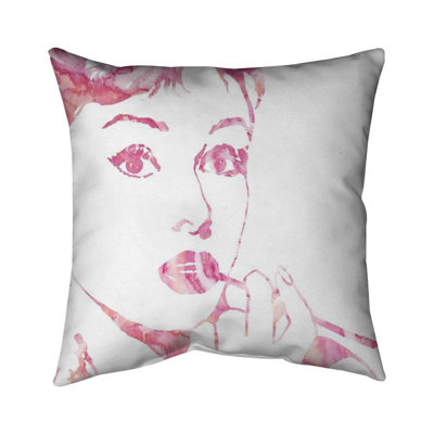 Glamor Audrey Hepburn Throw - White – Throw Pillow Cover Only, Double-Sided Print, Insert Not Included