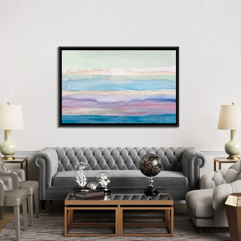 « plongée », reproduction sur toile, H 18 po x l 26 po x P 1,5 po, Toile avec cadre noir, Pas de tapis
